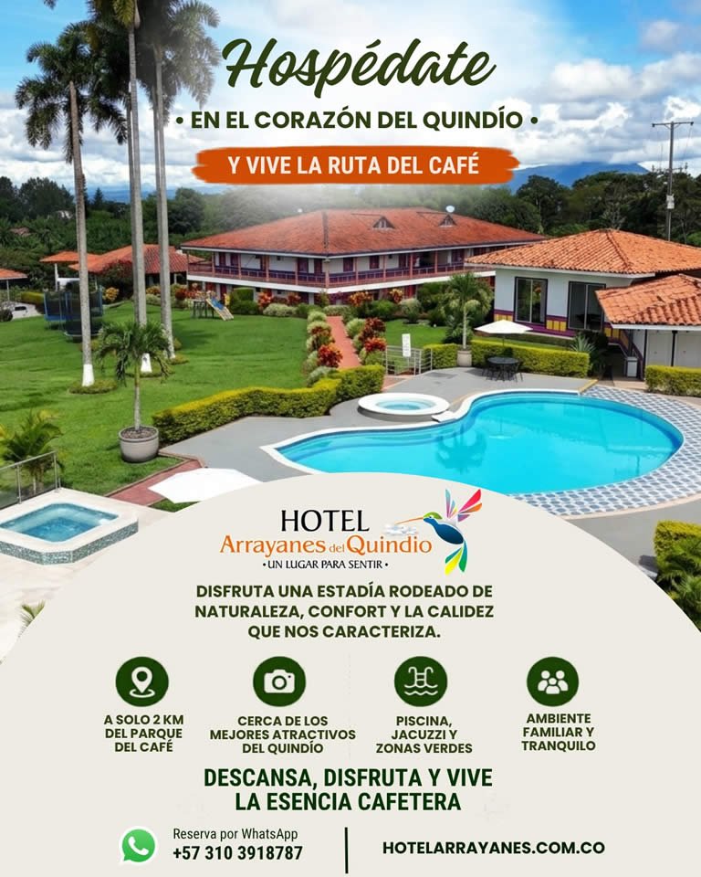 Hotel cerca del Parque del Café en Montenegro Quindío
